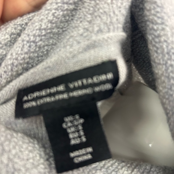 ADRIENNE VITTADINI STEEL HEATHER COWEL NECKSWEATER 100% Marino wool - Picture 6 of 6